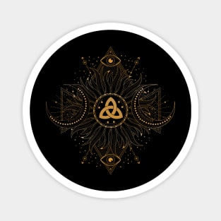 Triquetra - Earth, Sea & Sky | Pagan Symbol Magnet